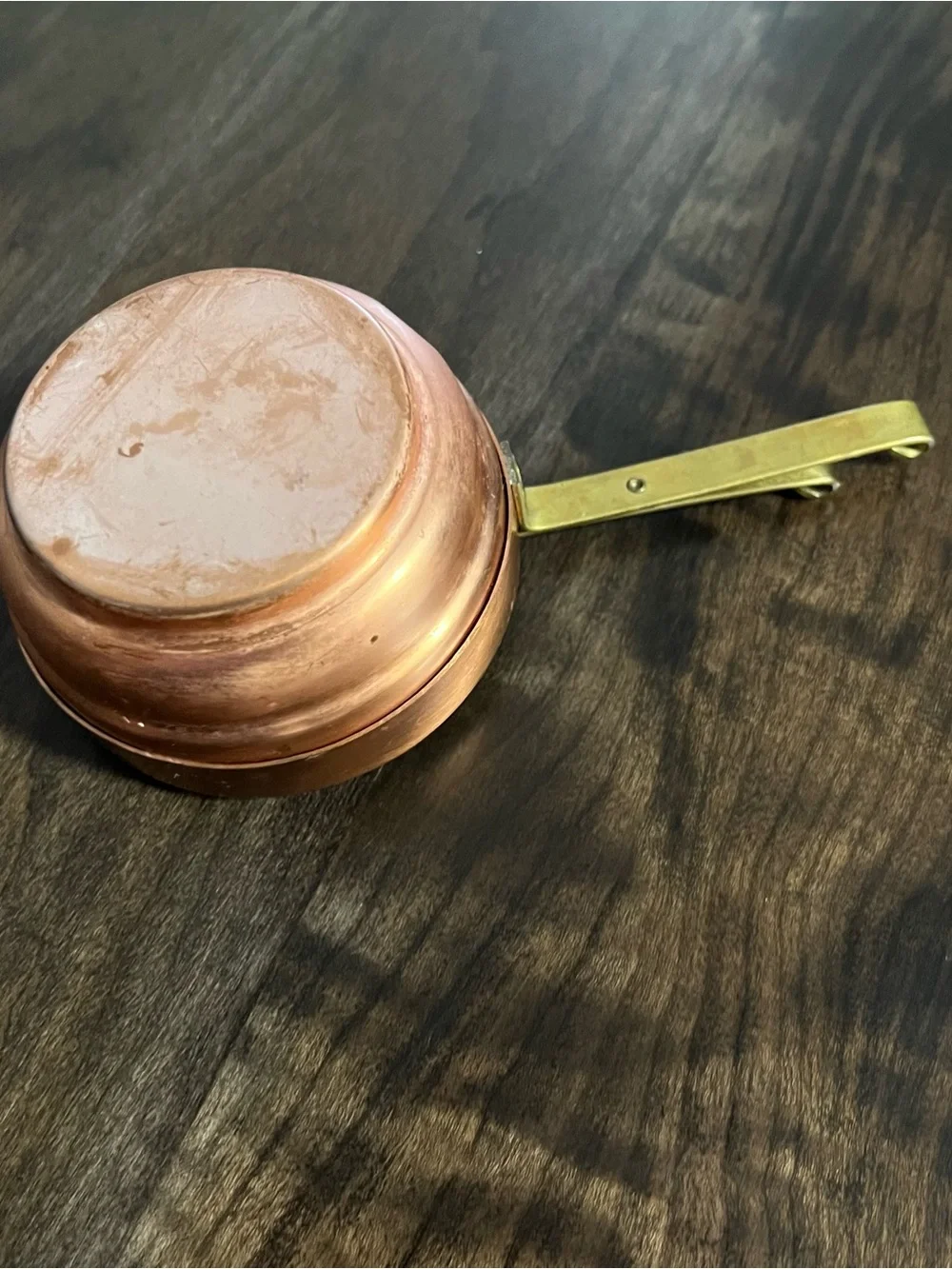 Vintage Mini Chafing Pot Swivel Lid Copper/brass Cottagecore